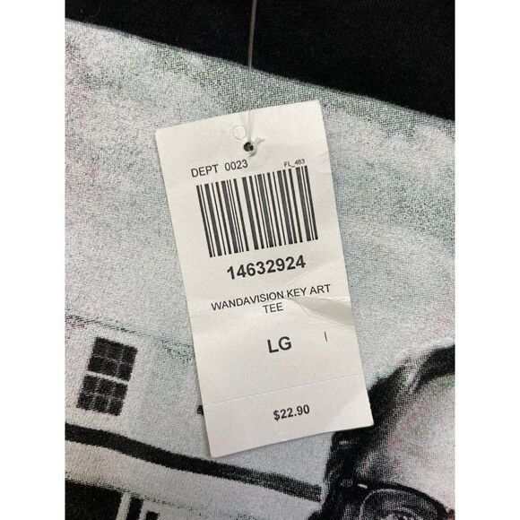 Marvel WandaVision Static Poster T-shirt Men Large Black NWT - Picture 4 of 6